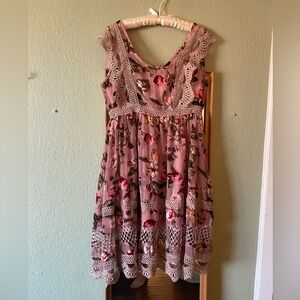 Velvet Peony dress • Joyfolie velvet pink floral dress
